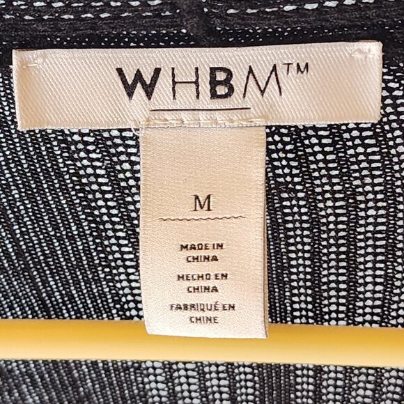WHBM Black Draped Cardigan – Lightweight & Chic, Size M - Picture 4 of 5